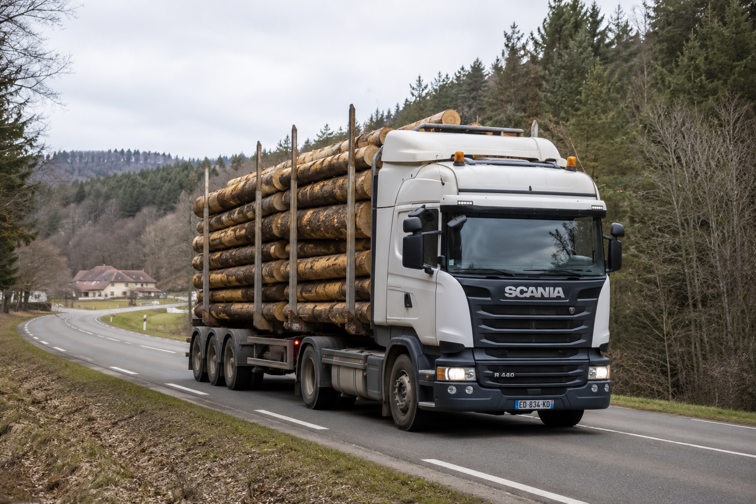 Transport local de bois en Haute-Saône — circuit court BFC Pellets